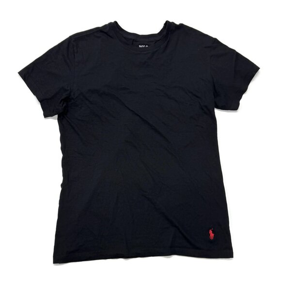 Polo Ralph Lauren T-Shirt Mens Large Slim Black Short Sleeve Tee Crewneck Logo - Picture 2 of 7